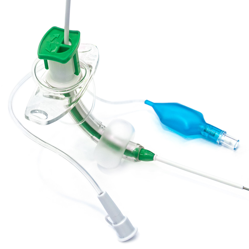 Kit cannula tracheostomica a flangia fissa standard o per aspirazione subglottidea